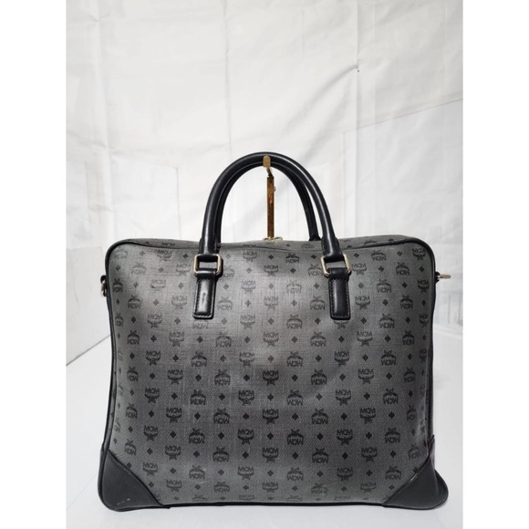 Authentic MCM Visetos Laptop Bag Grey/Black - Picture 14 of 14